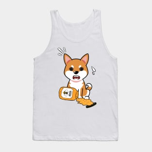 Cute orange dog spilled a jar of honey Tank Top